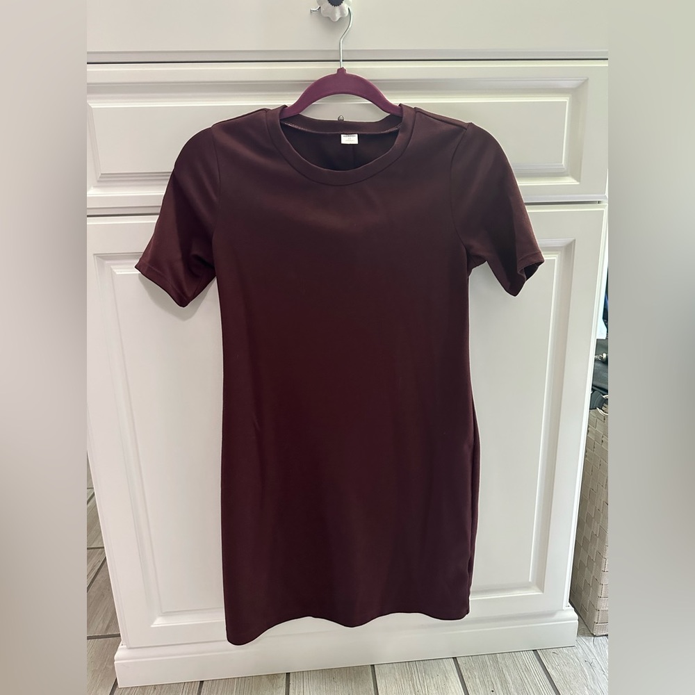 XS Wine Thick Knit Dress/Tunic can be worn as is or w/Leggings in Fall/Winter